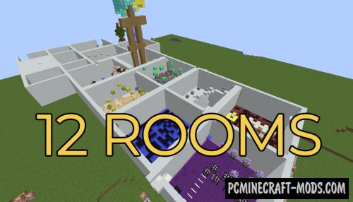 12 Rooms - Parkour Map For Minecraft