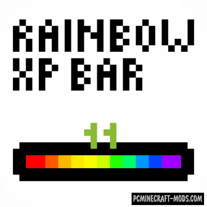 Rainbow XP Bar and Ping Texture-Mod 1.16.3, 1.15.2, 1.12.2