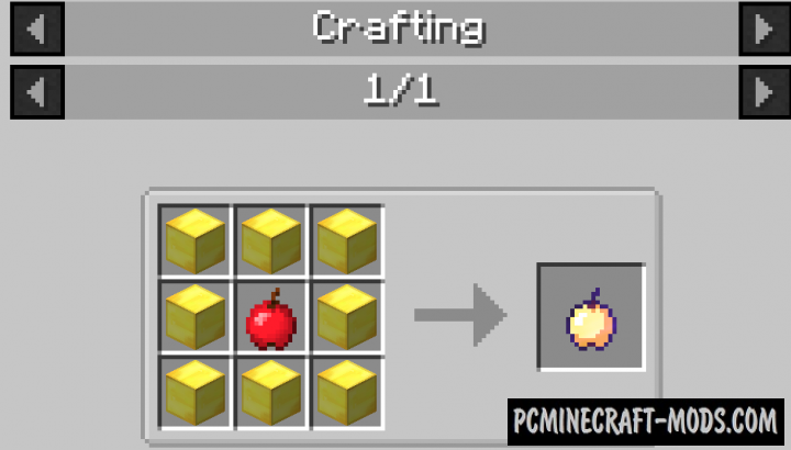 Enchanted Golden Apple Crafting Mod MC 1.20.2, 1.18.2, 1.17.1, 1.12.2