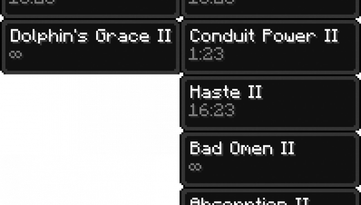 Compact Status Effects - GUI, HUD Mod For MC 1.18.1, 1.17.1, 1.16.5