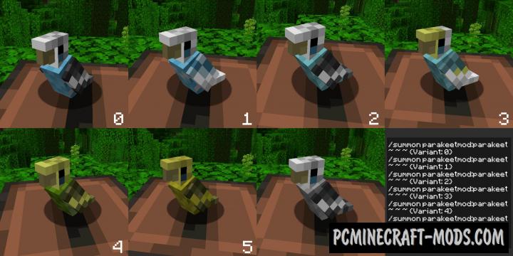 The Parakeet - Creature Tweak Mod Minecraft 1.16.5, 1.16.4
