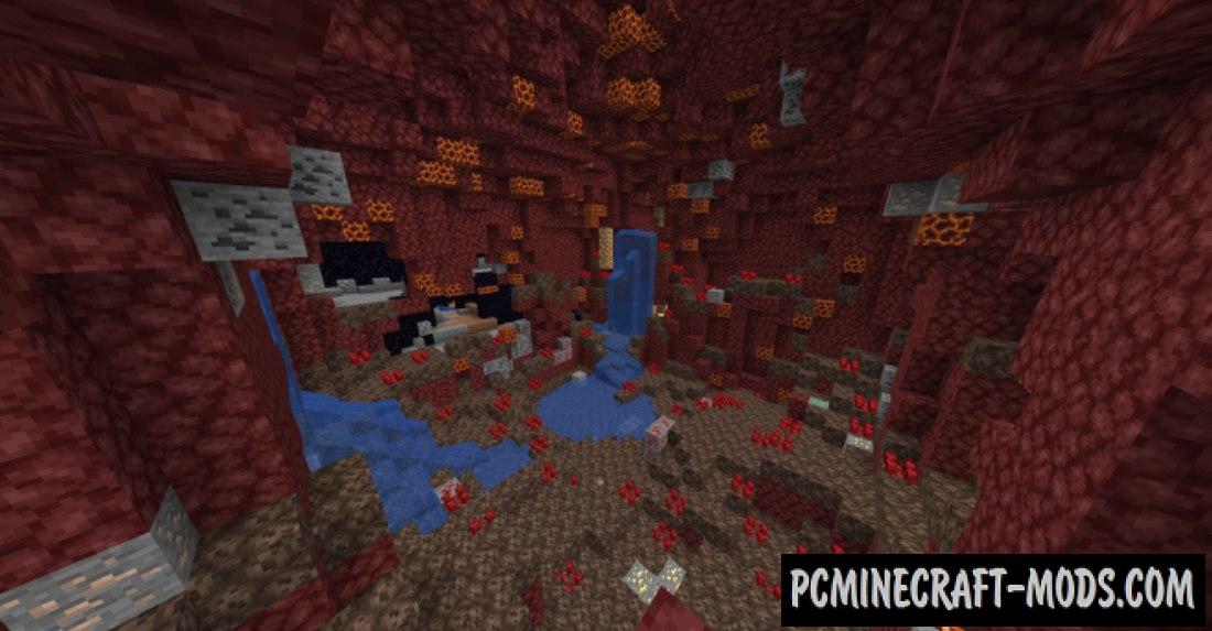 Cave Biomes Gen Data Pack For Minecraft 1.16.5, 1.16.4