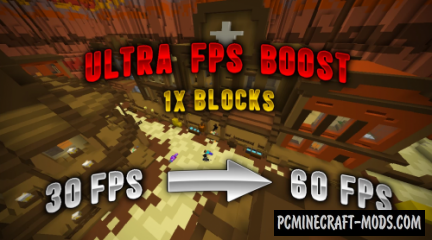 Ultra FPS Booster 1x Resource Pack For Minecraft 1.19.3, 1.18.2