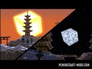 3D Sun and Moon Mod-Texture Pack For MC 1.15.2, 1.12.2
