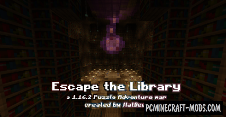 Escape the Library - Puzzle, Adv Map For Minecraft