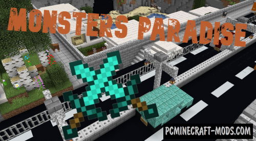 Monsters Paradise - PvE, Mini-Game Map For MC 1.19