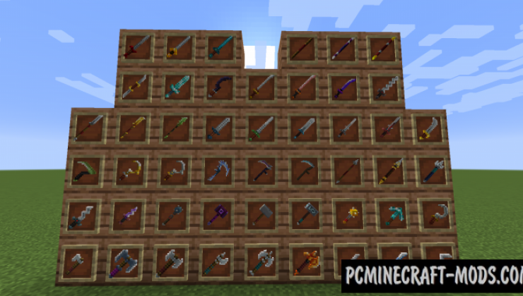 MC Dungeons Weapons Mod For Minecraft 1.19.1, 1.18.2, 1.16.5, 1.15.2