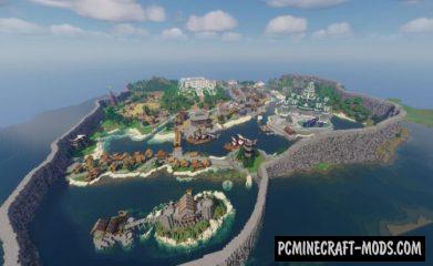 minecraft island castle map