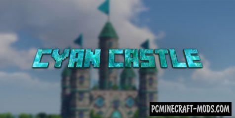 Cyan Castle Map For Minecraft