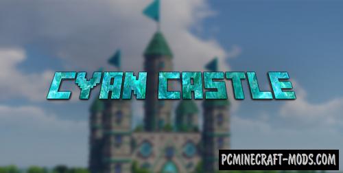 Cyan Castle Map For Minecraft 1.18.2