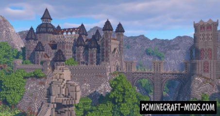 Castle in a Valley Map For Minecraft