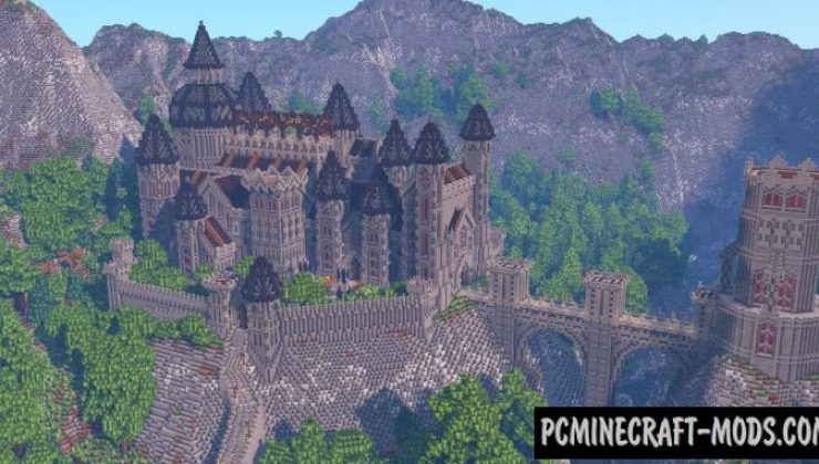Castle in a Valley Map For Minecraft 1.18.2