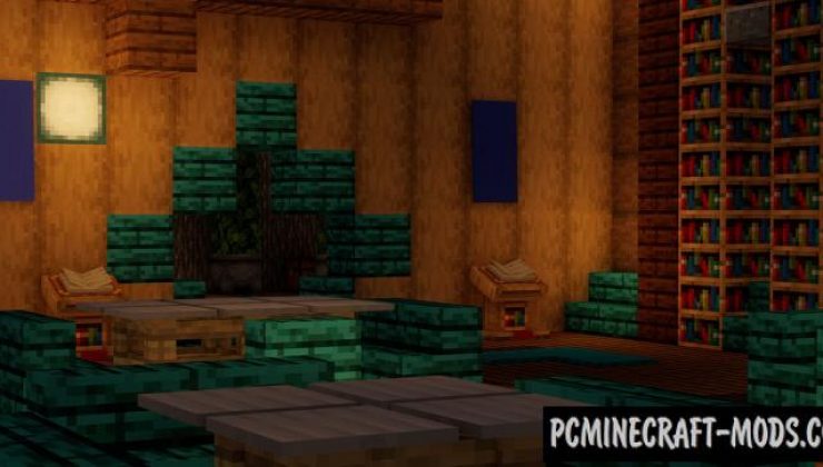 Cyan Castle Map For Minecraft 1.18.2