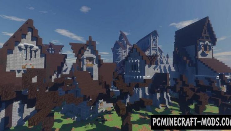 Ashville - Town, Buildings Map For Minecraft