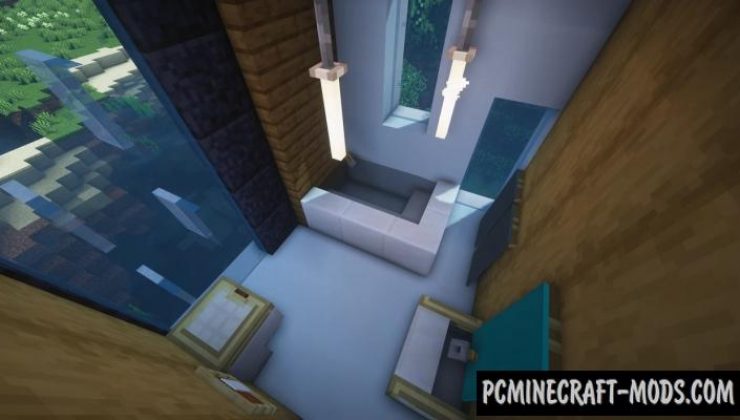 Modern Bridge House Map For Minecraft