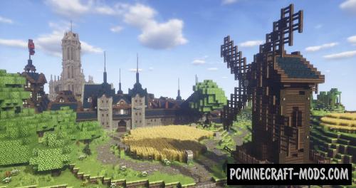 Fallhorntal - Building, Castle Map For Minecraft 1.18.2