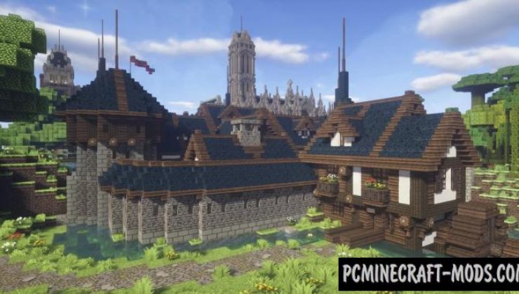 Fallhorntal - Building, Castle Map For Minecraft 1.19