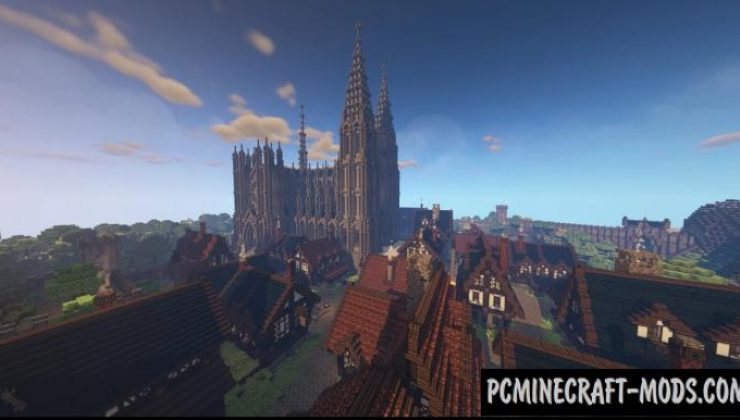 Fallhorntal - Building, Castle Map For Minecraft