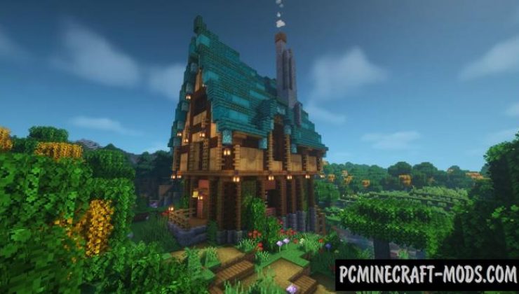 Fantasy Watermill House Map For Minecraft 1.19