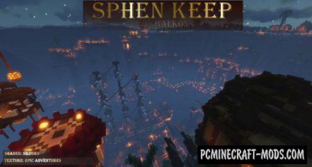Sphen Keep - Town, Buildings Map For Minecraft