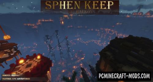 Sphen Keep - Town, Buildings Map For Minecraft