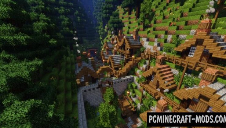 Hillsdale - Town, Buildings Map For Minecraft 1.19