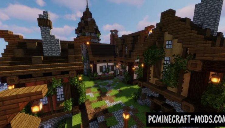 Hillsdale - Town, Buildings Map For Minecraft