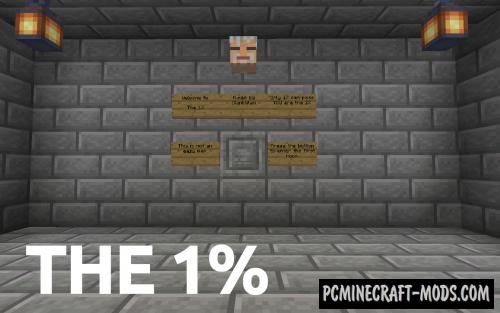 The One Percent - Puzzle Map For Minecraft 1.18.2