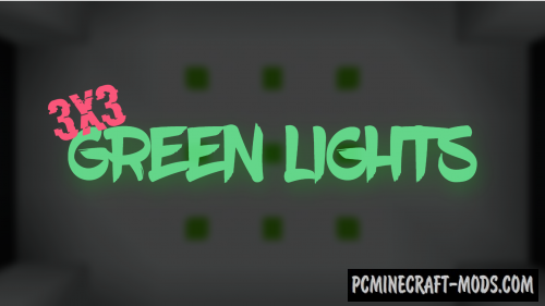 Green Lights 3x3 - Puzzle Map For Minecraft