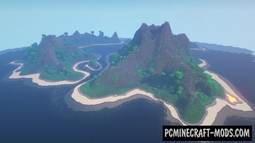 Adventure Island - Custom Terrain Map For Minecraft 1.18.2