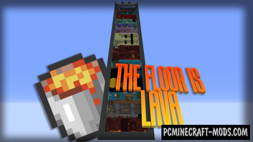 The Floor Is Lava Escape Parkour Map For Minecraft 1 18 1 1 17 1 Pc Java Mods