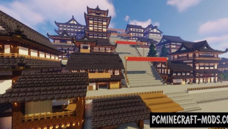 Coast Japanesse Town Map For Minecraft 1.18.2