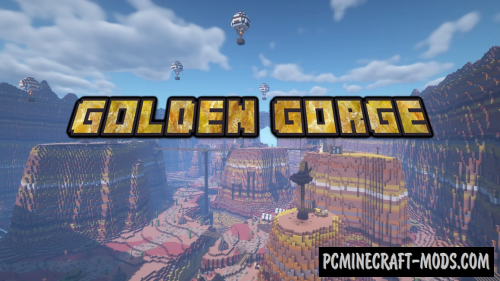 Golden Gorge - Minigame, PvP Map For Minecraft 1.20