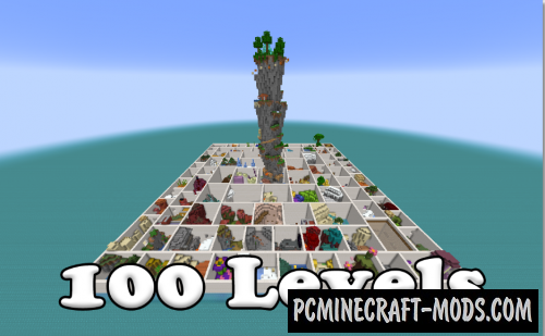 100 Levels - Parkour Map For Minecraft