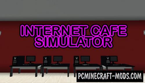 Internet Cafe Simulator - Puzzle Map For Minecraft