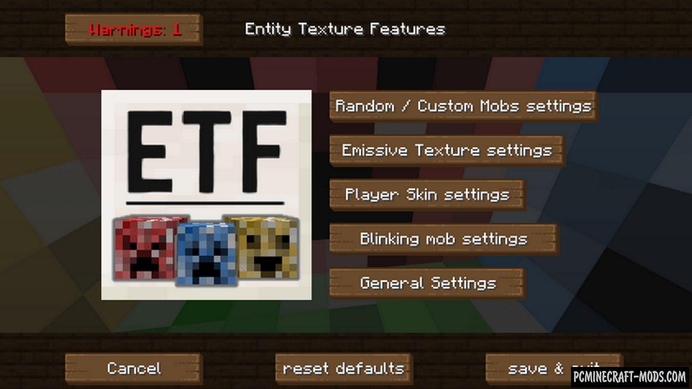 Entity Texture Features - Tweak Mod For Minecraft 1.20.4, 1.19.4