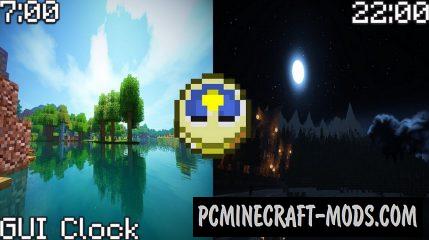 GUI Clock and Compass - HUD Mod For Minecraft 1.20.4, 1.19.4