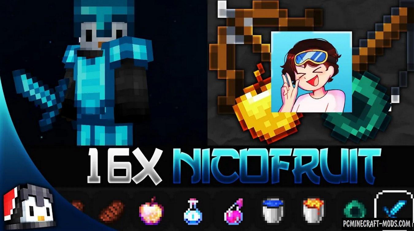 NicoFruit 16x FPS BedWars Texture Pack For Minecraft 1.20.4